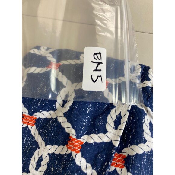 La Za Me Nautical Rope Print Baby Dress size 12 Month Sleeveless White Collar - Picture 6 of 15